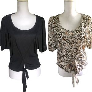 One Step Up Bundle of TWO!  Black & Animal Print